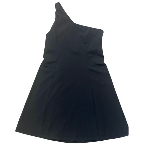 EUC - Outdoor Voices Black One-Shoulder Exercise Dress- Size Small. - Picture 3 of 6